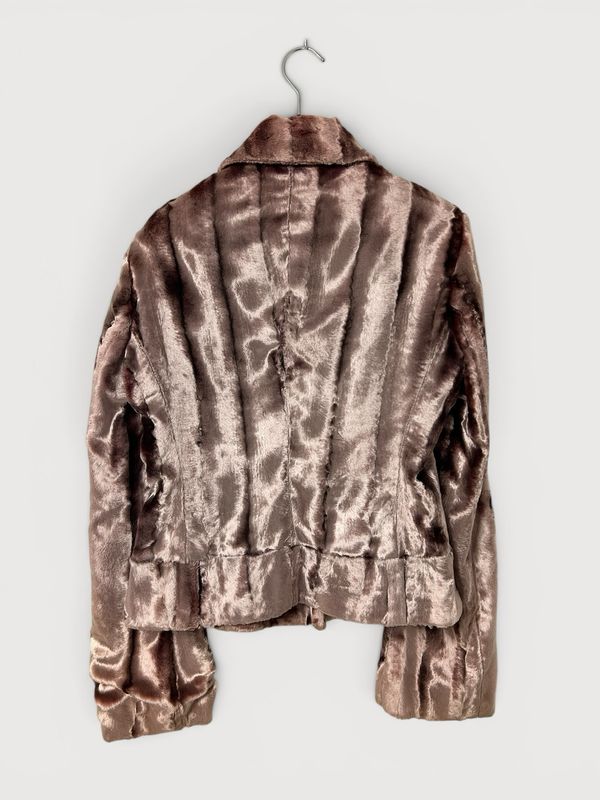 Cavalli AW2004 Faux Fur Patchwork Jacket