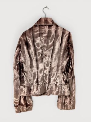 Cavalli AW2004 Faux Fur Patchwork Jacket