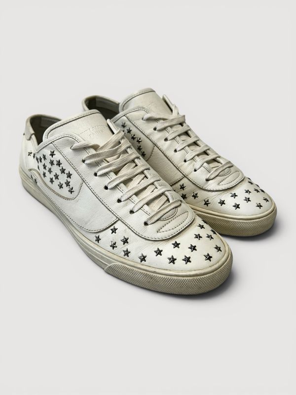 Saint Laurent Paris by Anthony Vaccarello SS2019 Court Classic Star Stud Leather Sneakers