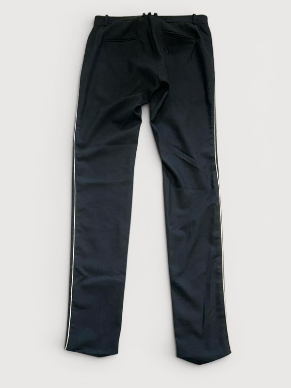 Balmain by Olivier Rousteing  FW2018 Metallic Panel Zipped Tuxedo Wool Trousers