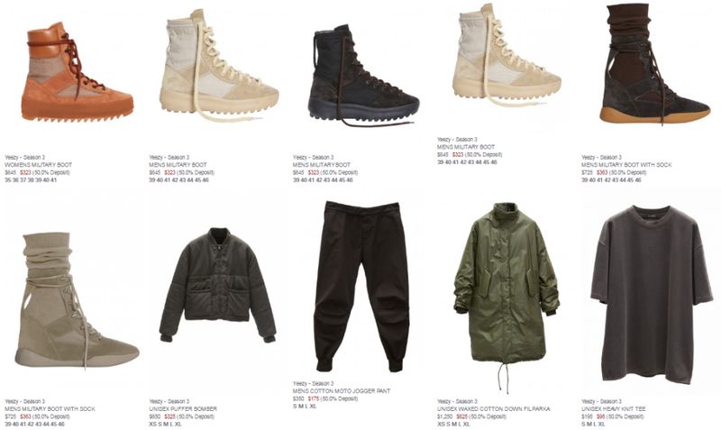 YEEZY by Kanye West  FW2016 Season 3 “Rock” Military Boots