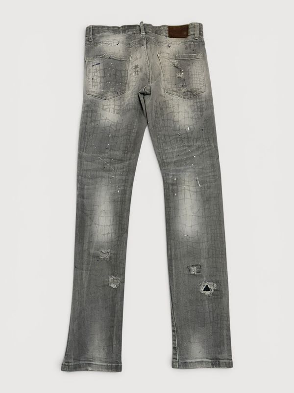Dsquared2 by Dean &amp; Dan Caten  FW2016 Distressed Croc Washed Denim