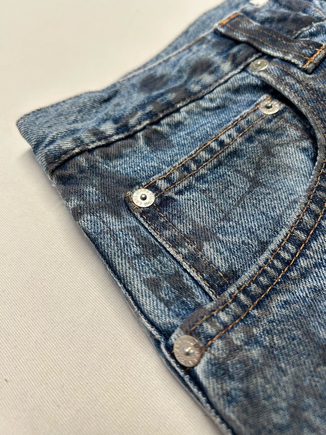 Helmut Lang  SS2018 Distressed Marble Wash Denim