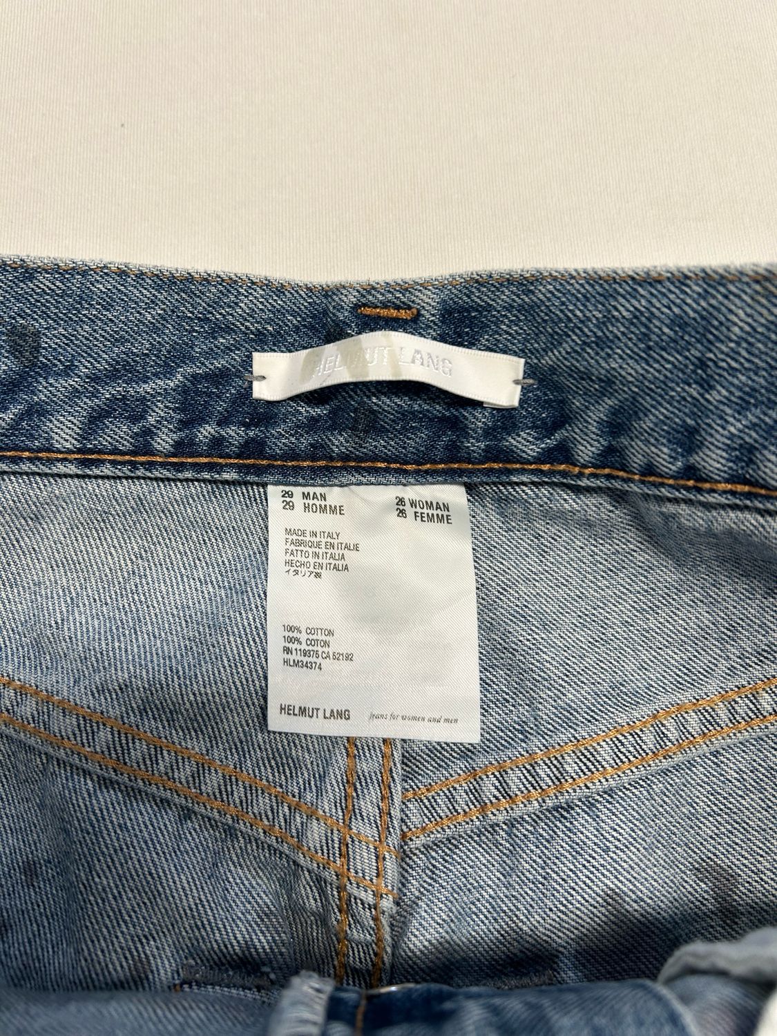 Helmut Lang  SS2018 Distressed Marble Wash Denim