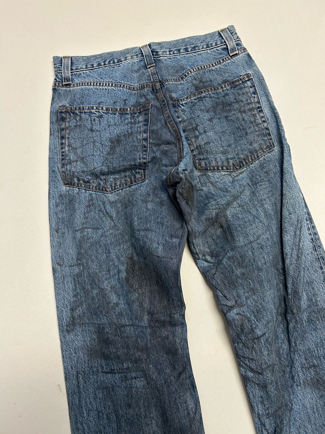 Helmut Lang  SS2018 Distressed Marble Wash Denim