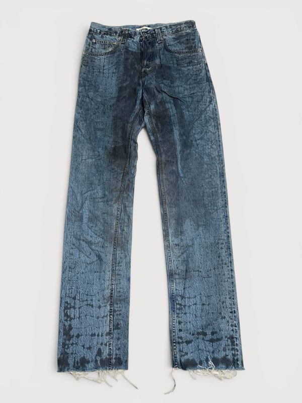 Helmut Lang  SS2018 Distressed Marble Wash Denim