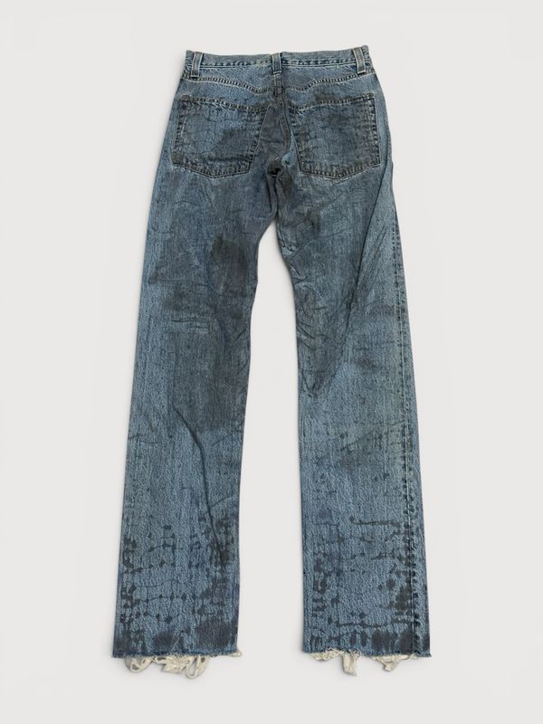 Helmut Lang  SS2018 Distressed Marble Wash Denim