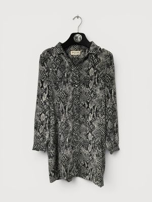 Saint Laurent Paris by Hedi Slimane  SS2013 Sample Python Print Half Placket Silk Shirt