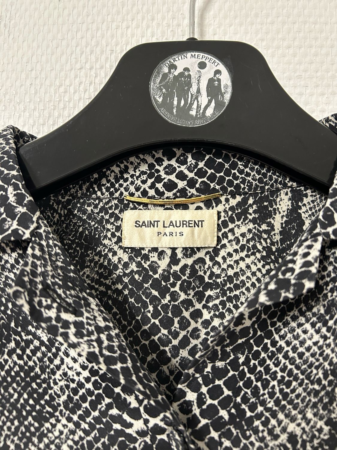 Saint Laurent Paris by Hedi Slimane  SS2013 Sample Python Print Half Placket Silk Shirt
