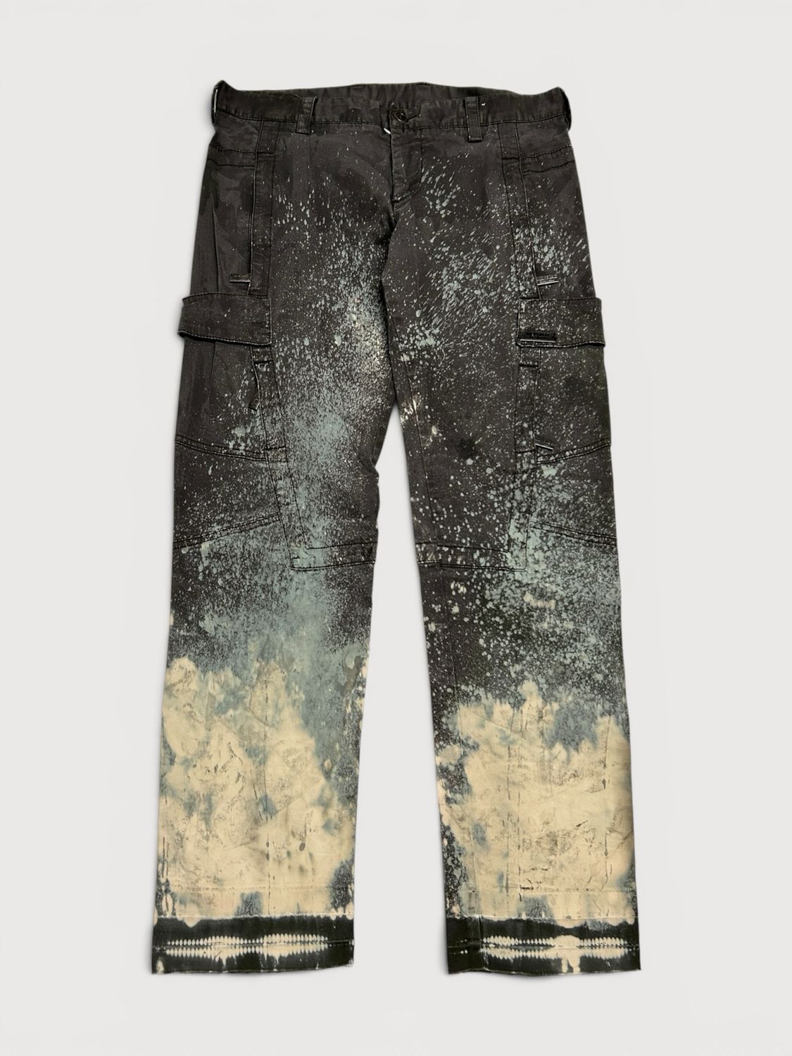 Dirk Bikkembergs Sport Couture  FW2007 Bleached Splatter Cargo Pants