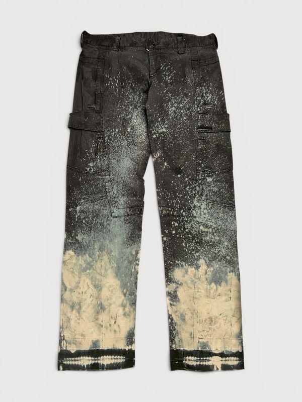 Dirk Bikkembergs Sport Couture  FW2007 Bleached Splatter Cargo Pants