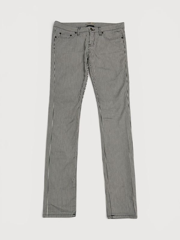 Saint Laurent Paris by Hedi Slimane  SS2016 Sample Striped Skinny Denim