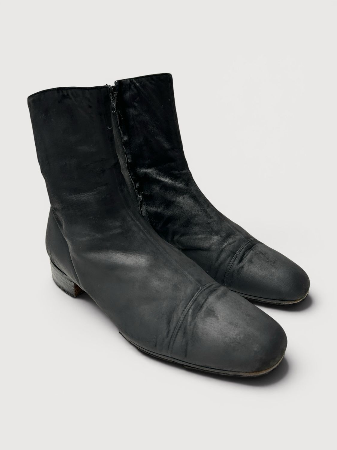 Jil Sander  FW2003 Side Zip Horse Leather Boots