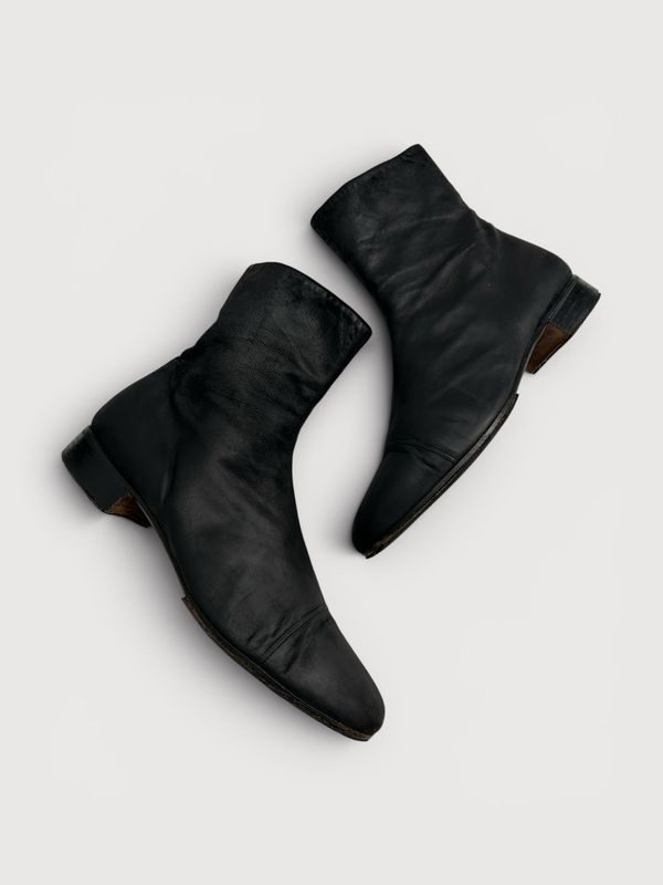 Jil Sander  FW2003 Side Zip Horse Leather Boots