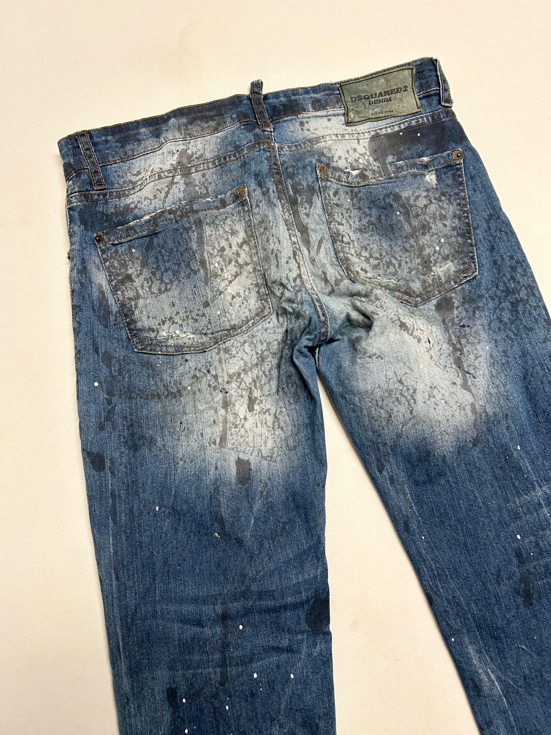 Dsquared2 by Dean &amp; Dan Caten  FW2016 Paint Splatter Zip Denim