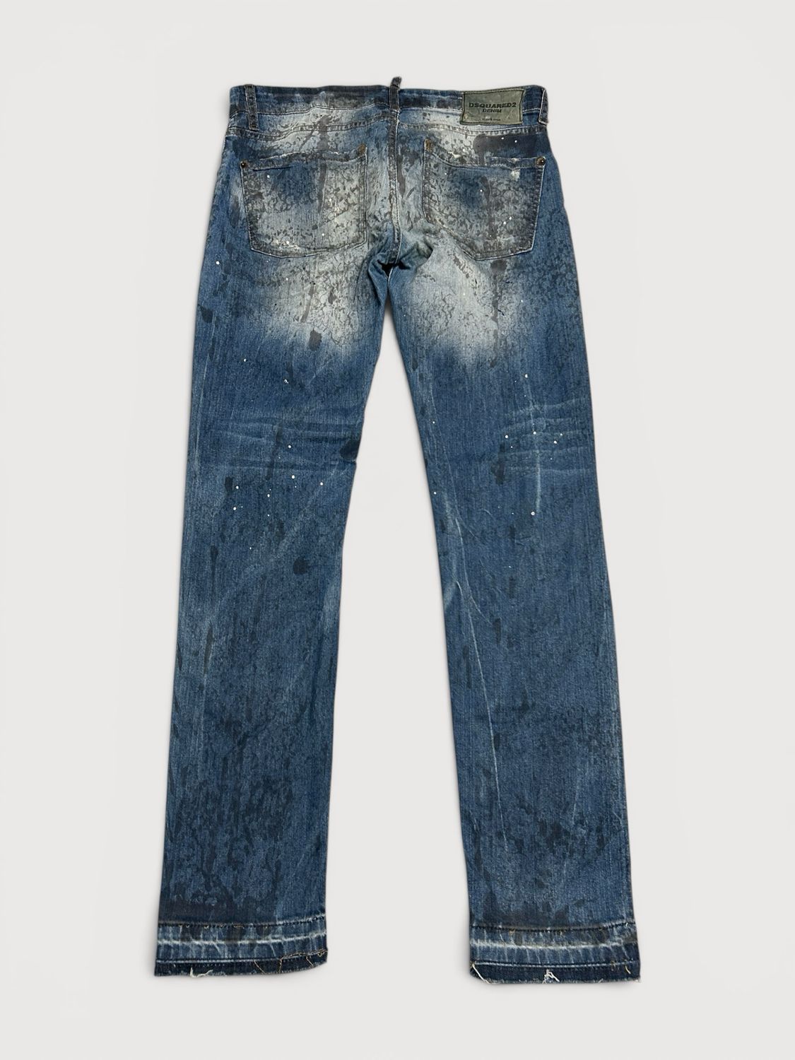 Dsquared2 by Dean &amp; Dan Caten  FW2016 Paint Splatter Zip Denim