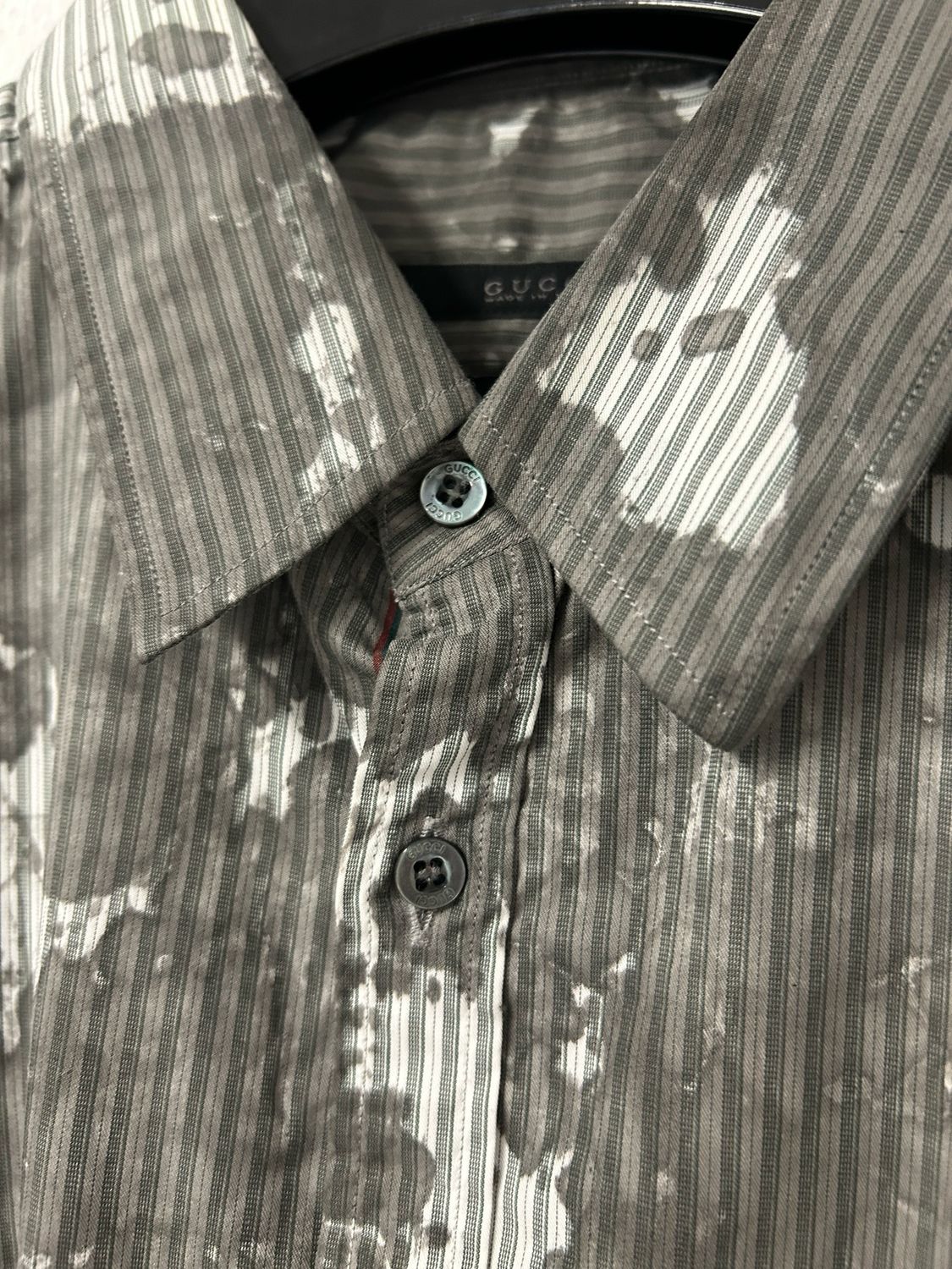 Gucci  SS2013 Paint Splatter Striped Shirt