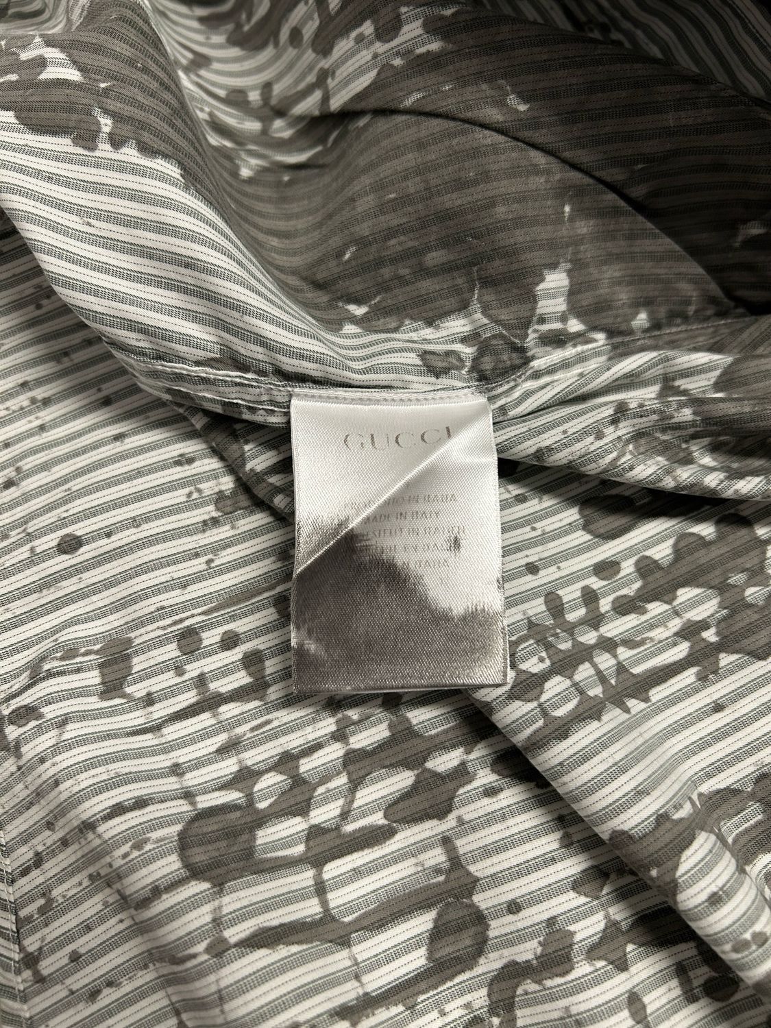 Gucci  SS2013 Paint Splatter Striped Shirt