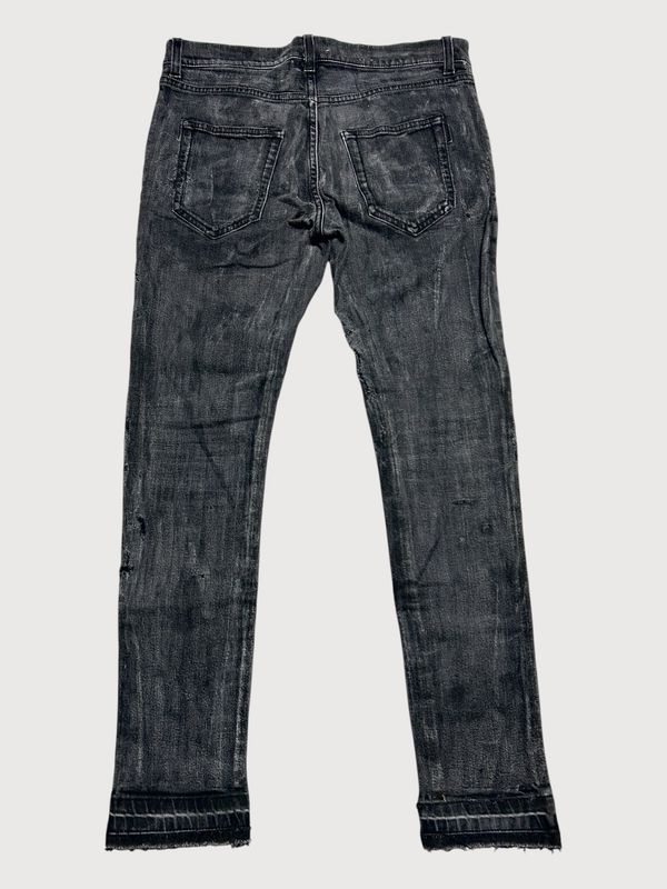 Saint Laurent Paris by Anthony Vaccarello FW2018 D02 Distressed Waxed Denim