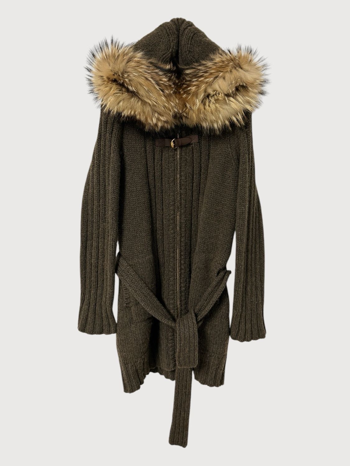 Gucci by Frida Giannini  FW2007 Raccoon Fur Camel Knit Parka