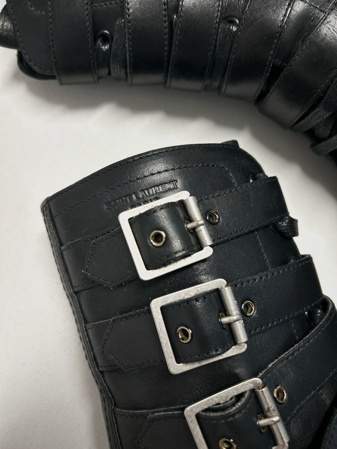 Saint Laurent Paris by Hedi Slimane FW2013 Bondage Ranger Boot