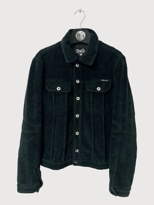 Dolce &amp; Gabbana  FW2001 Faux Shearling Trucker Jacket