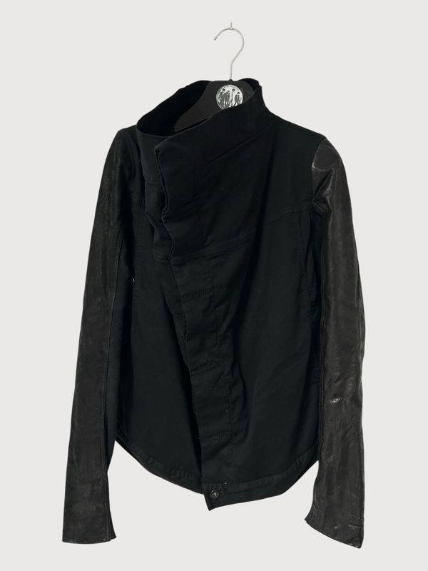 Rick Owens  FW2014 Asymmetrical Padded Lamb Leather Jacket