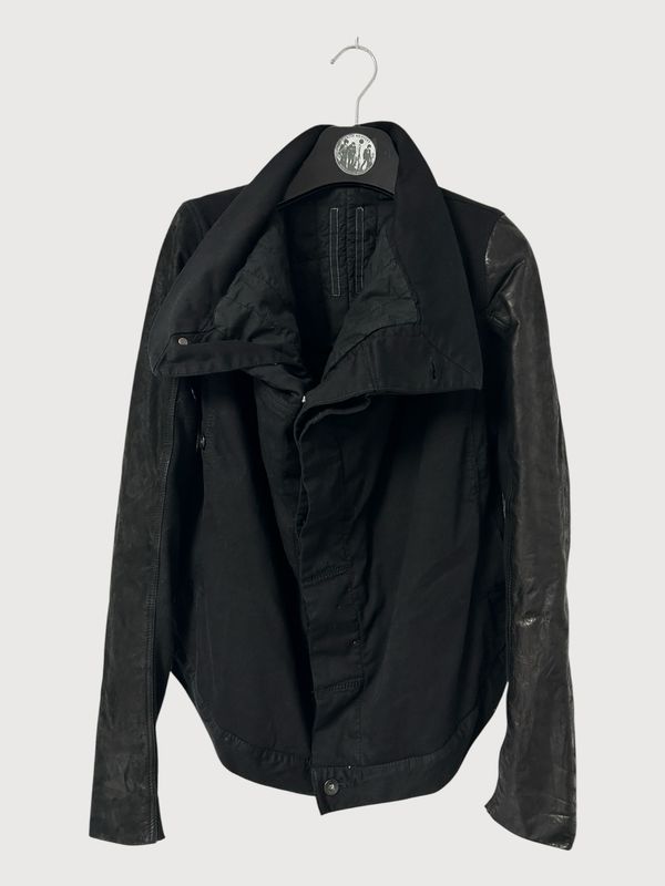 Rick Owens  FW2014 Asymmetrical Padded Lamb Leather Jacket