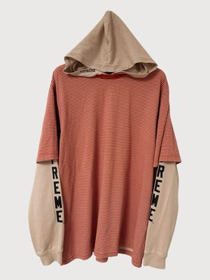 Supreme  SS2024 Layered Hooded Stripe Longsleeve