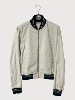 Prada 2003 Striped Rib Bomber Jacket