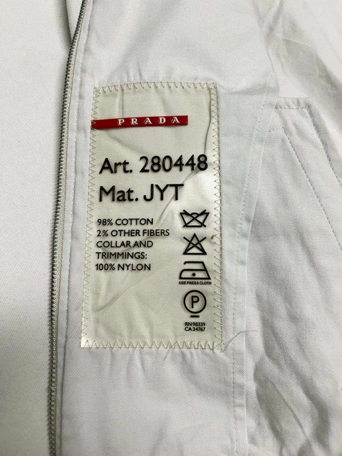 Prada 2003 Striped Rib Bomber Jacket