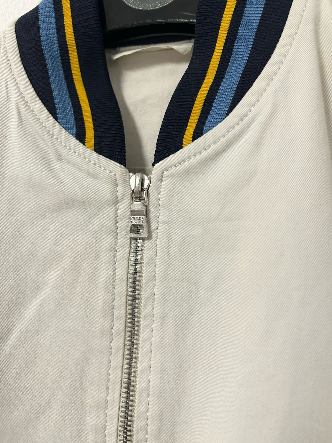 Prada 2003 Striped Rib Bomber Jacket