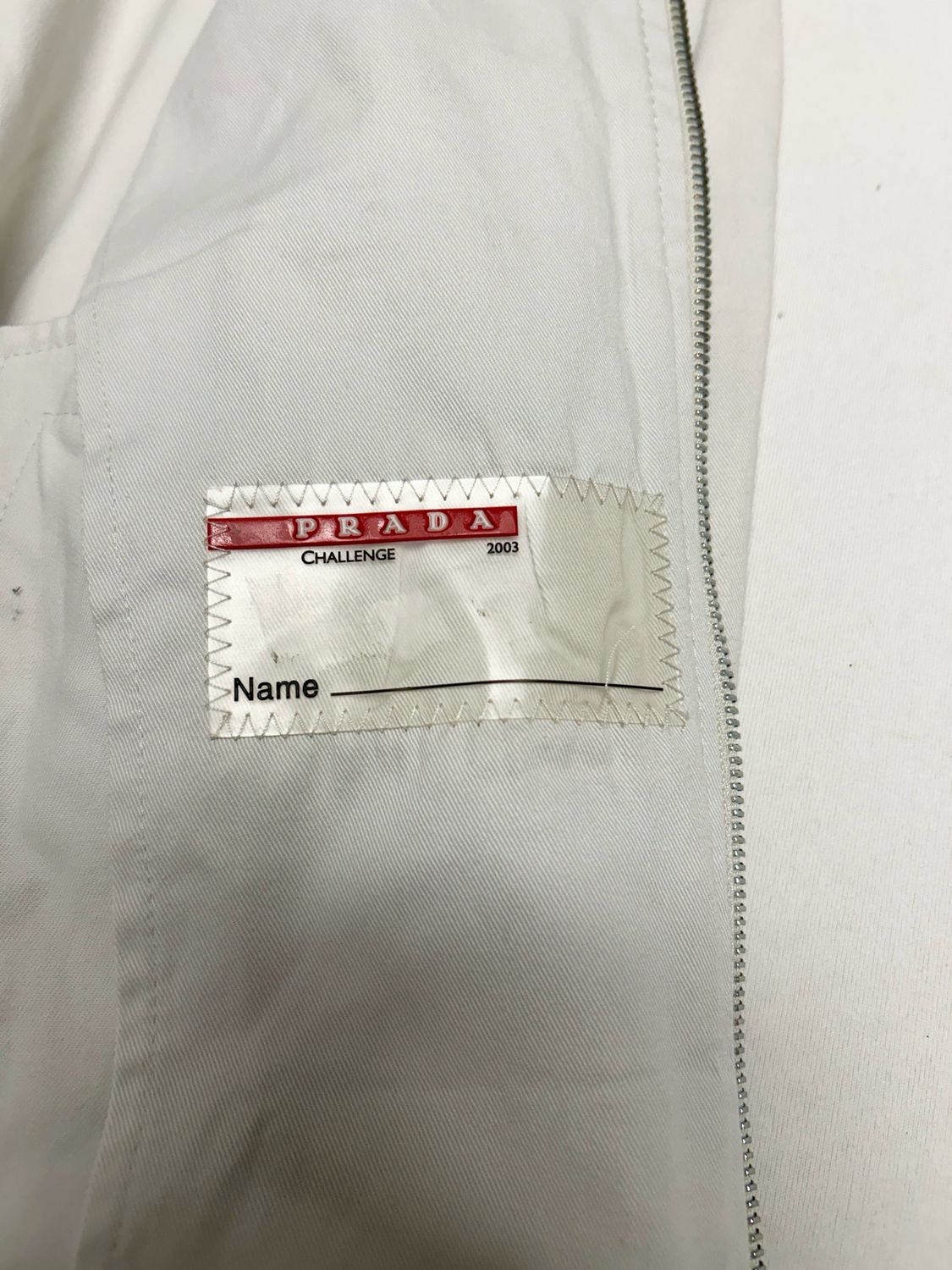 Prada 2003 Striped Rib Bomber Jacket