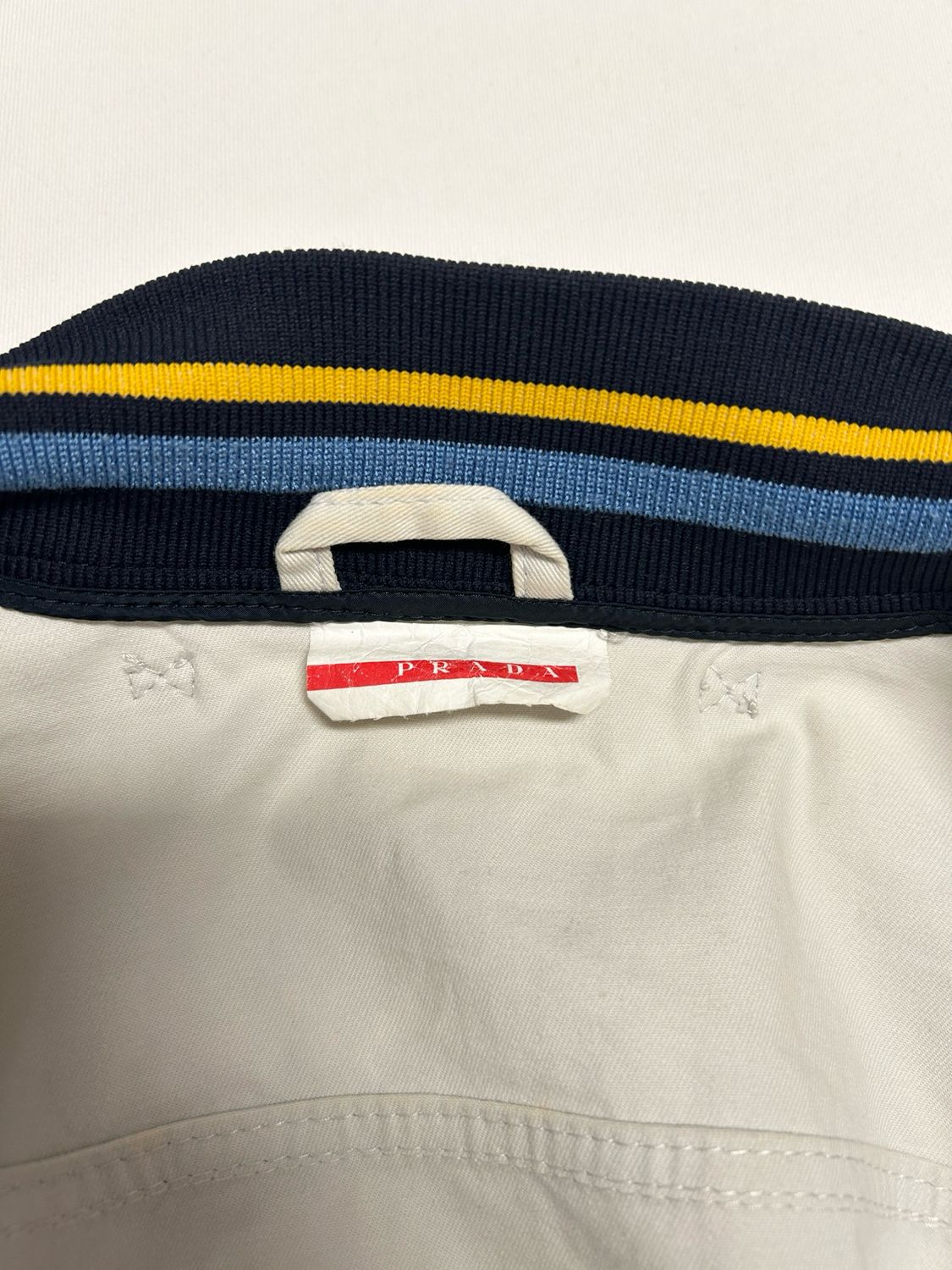Prada 2003 Striped Rib Bomber Jacket