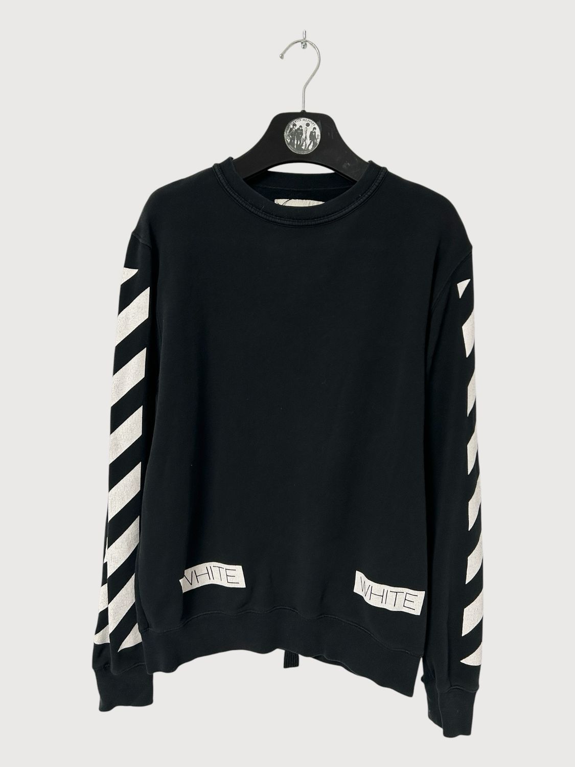 Off-White by Virgil Abloh SS2015 “Blue Collar” Diagonal Crewneck