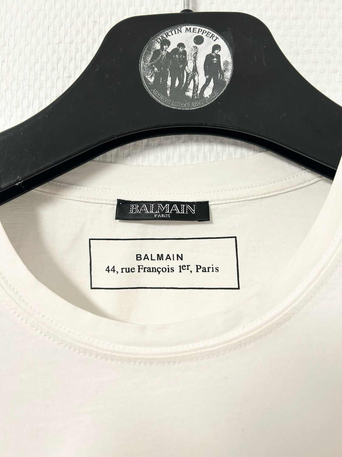 Balmain by Olivier Rousteing 2017 Metallic Silver Logo T-Shirt