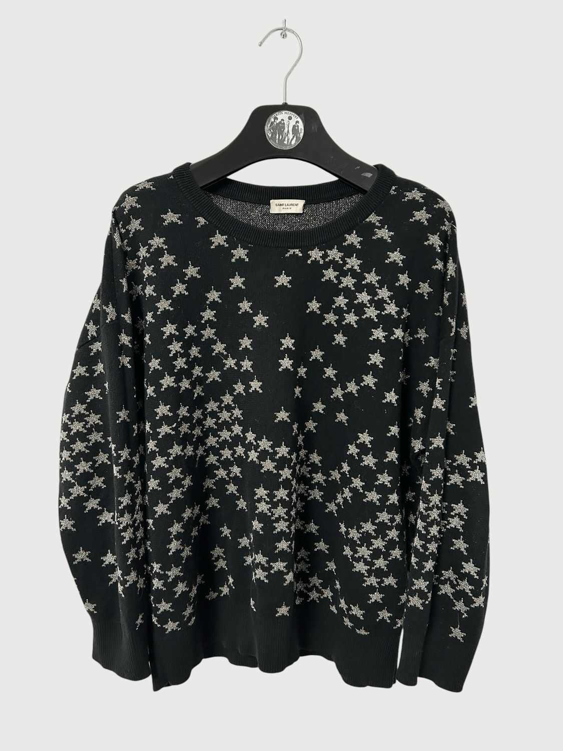 Saint Laurent Paris by Hedi Slimane FW2015 Metallic Star Knit Sweater