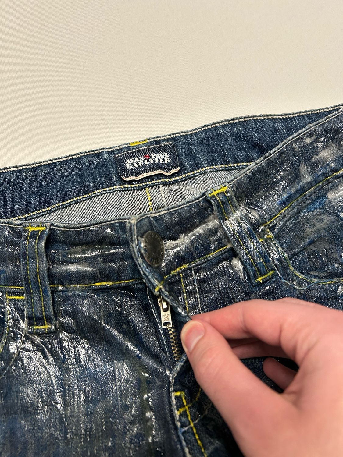 Jean Paul Gaultier 2000s Waxed Flared Denim