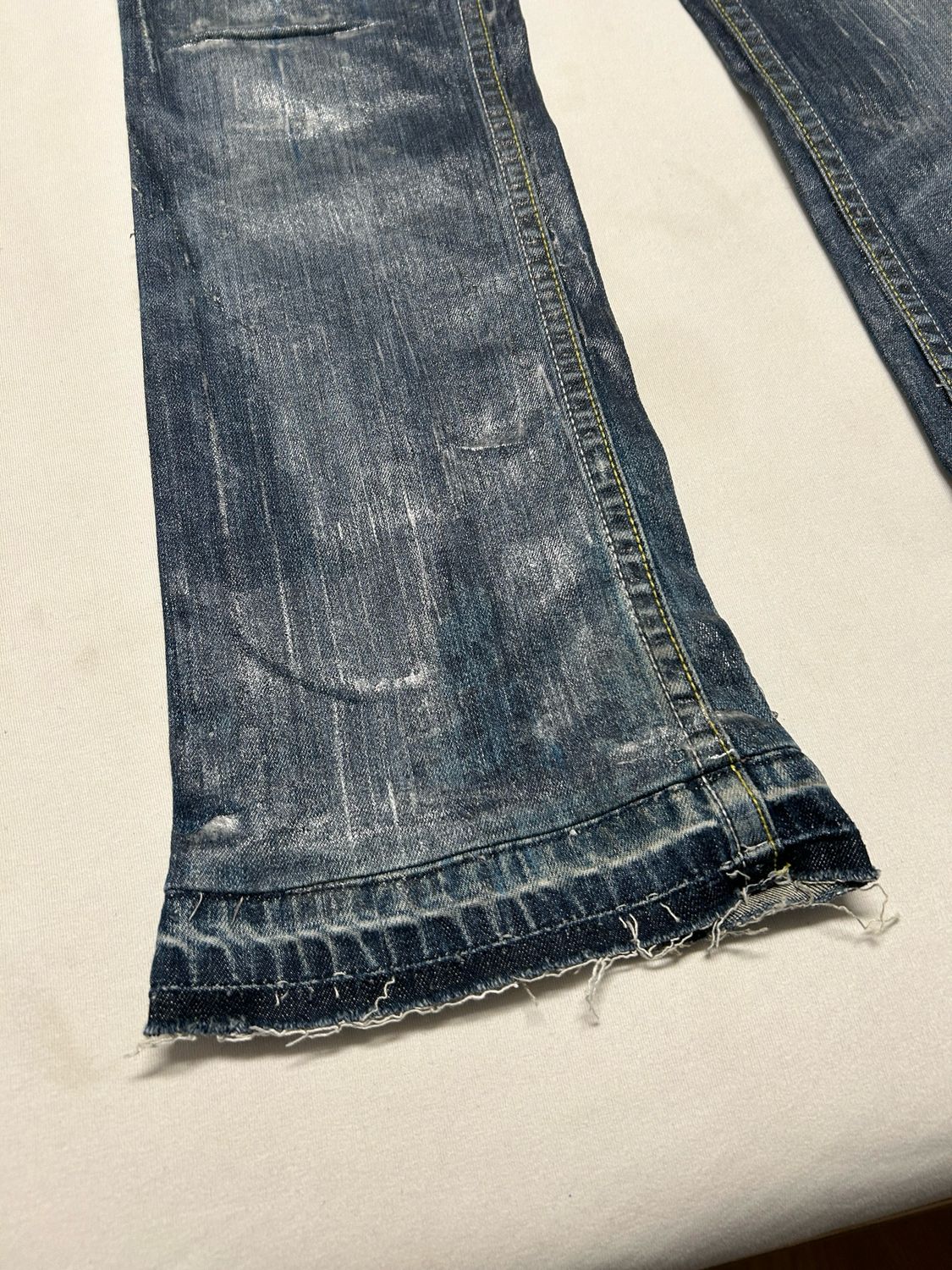 Jean Paul Gaultier 2000s Waxed Flared Denim