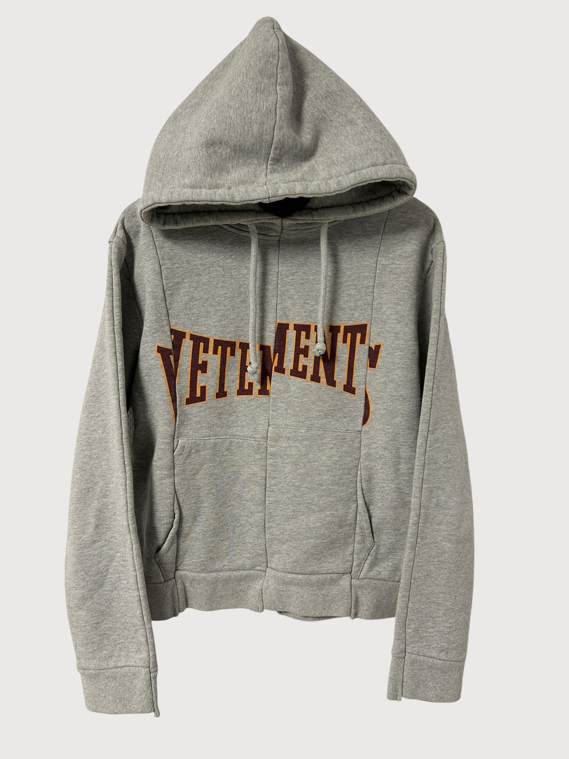 Vetements by Demna Gvasalia FW2016 Deconstructed Collegiate Logo Hoodie