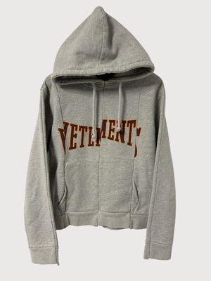 Vetements by Demna Gvasalia FW2016 Deconstructed Collegiate Logo Hoodie