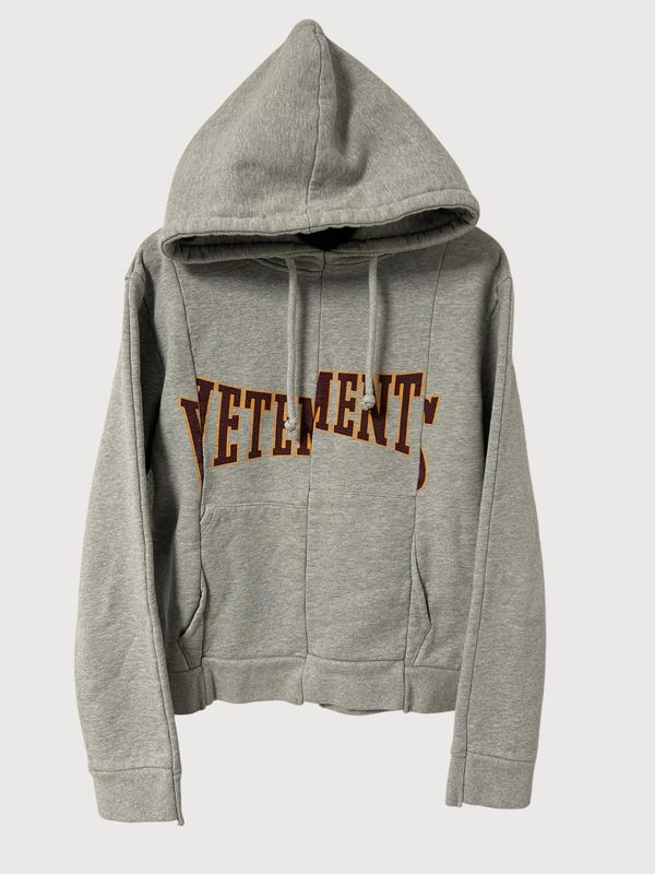 Vetements by Demna Gvasalia FW2016 Deconstructed Collegiate Logo Hoodie