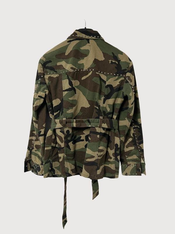Saint Laurent Paris by Hedi Slimane SS2016 Surf Sound Studded Camo Safari Jacket