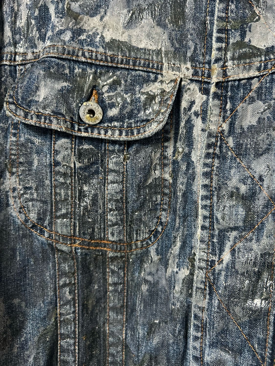 Dolce &amp; Gabbana SS2004 Waxed Denim Jacket