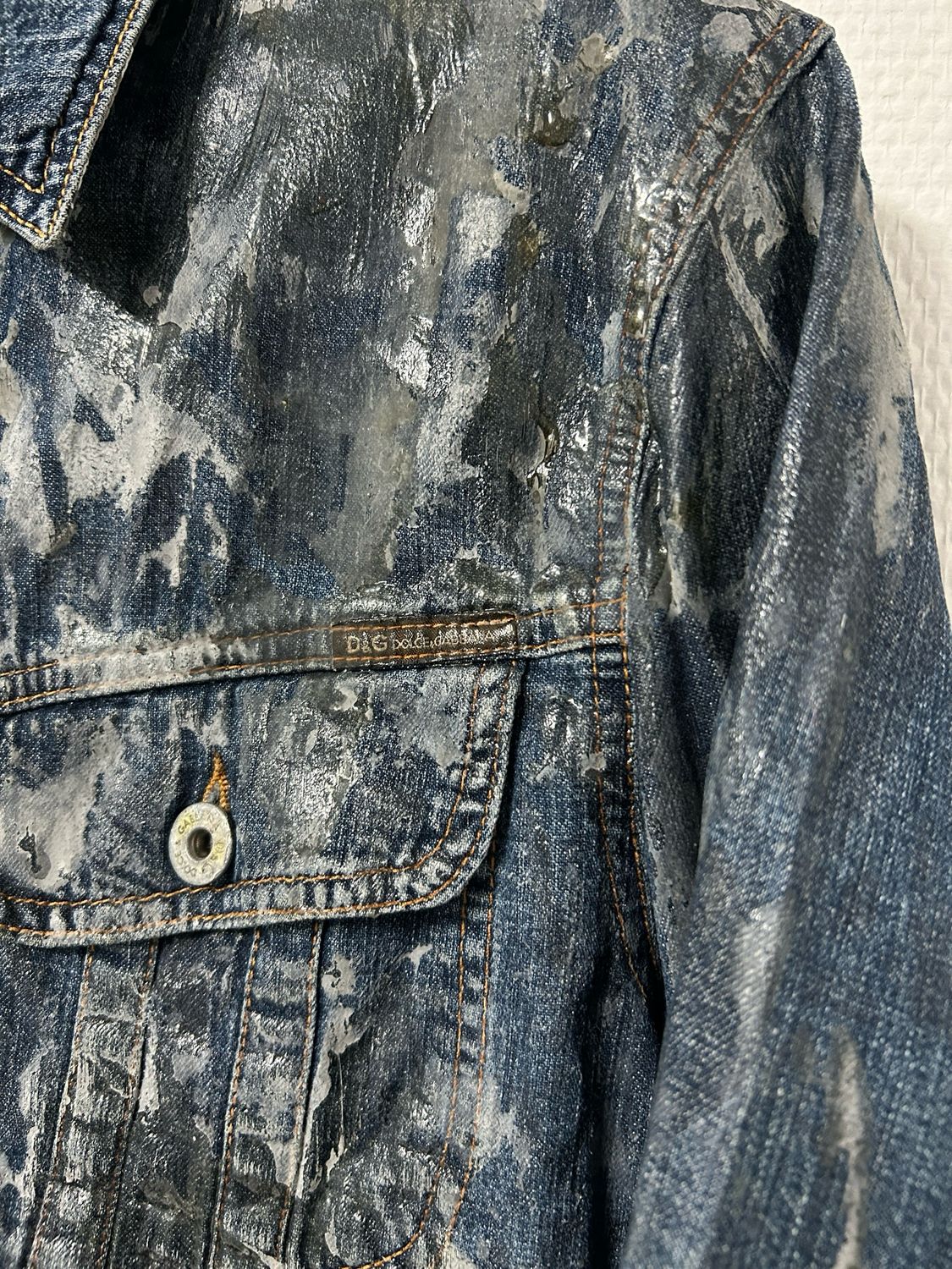 Dolce &amp; Gabbana SS2004 Waxed Denim Jacket