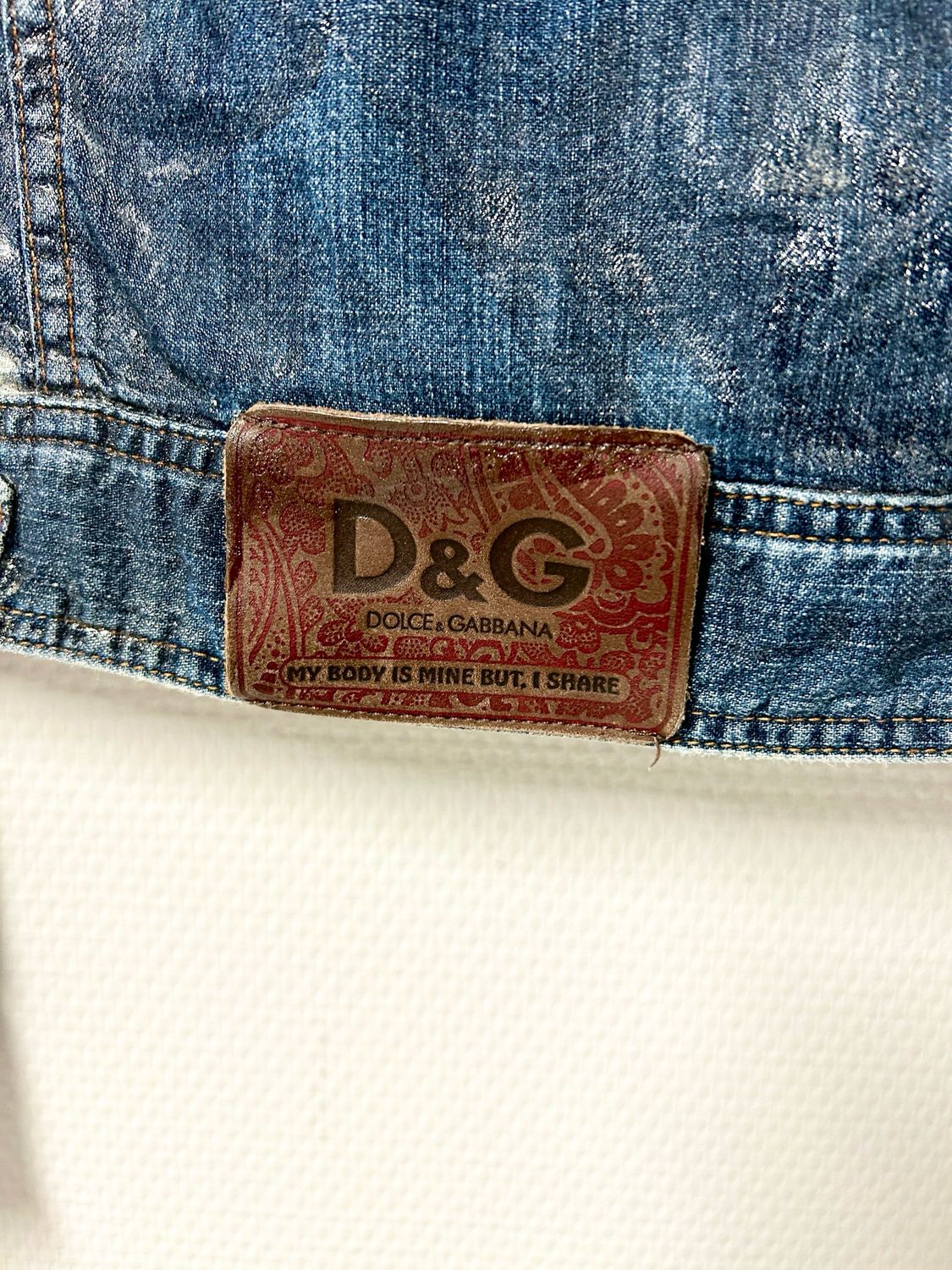 Dolce &amp; Gabbana SS2004 Waxed Denim Jacket