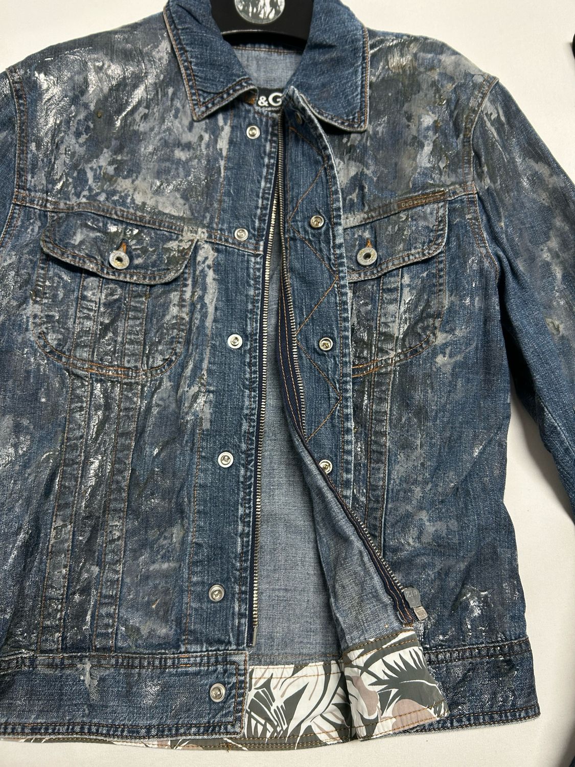 Dolce &amp; Gabbana SS2004 Waxed Denim Jacket