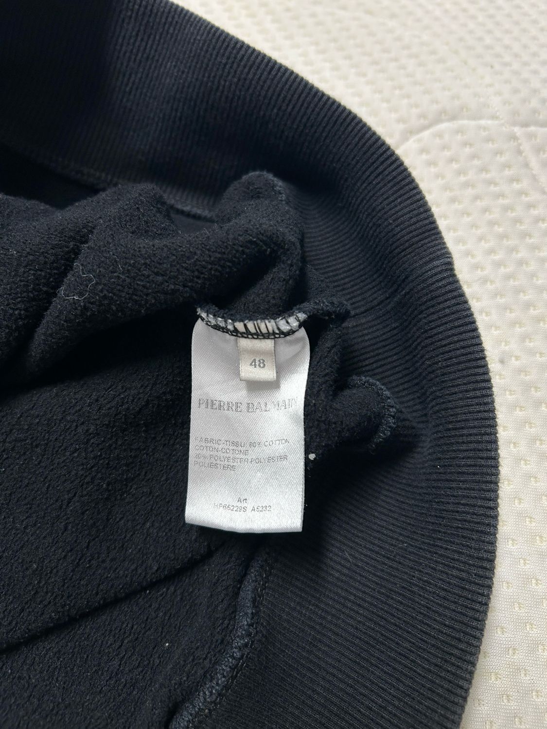 Balmain 2011 Embroidered Eagle Logo Waxed Crewneck
