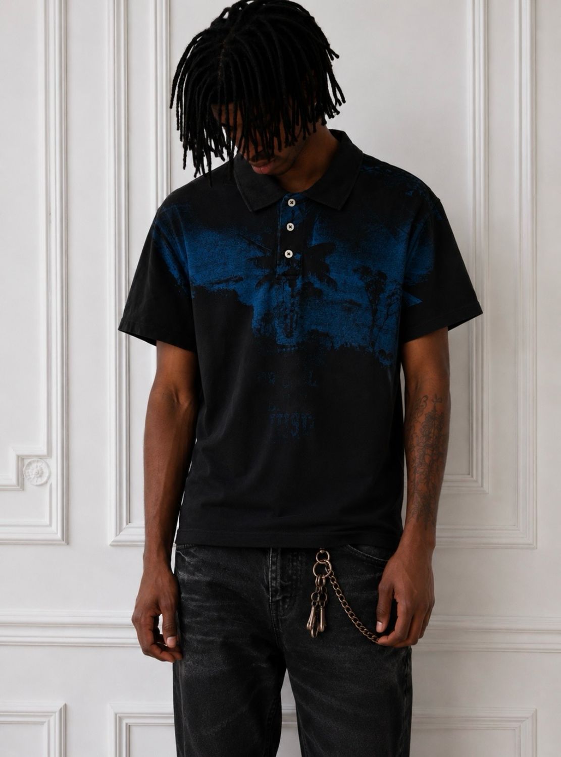 Cavalli 2010s Palm Tree Polo
