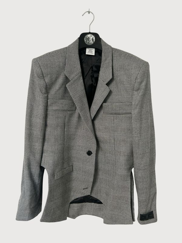 Vetements by Guram Gvasalia FW2021 Upside Down Prince of Wales Tailored Blazer